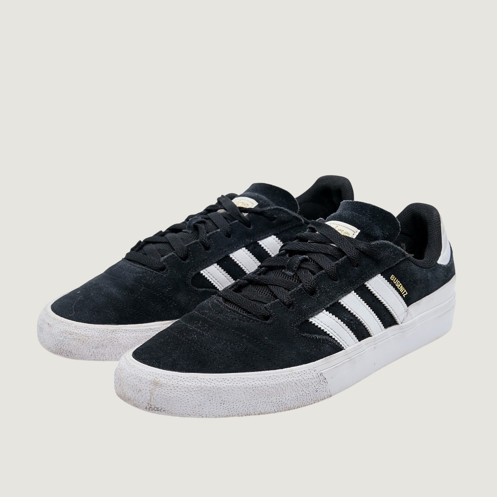 adidas Busenitz Vulc II Skate Shoes Black White Suede EF8472 Men Size 12 Low-Top